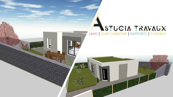 Projet de maison passive entre Douai et Cambrai avec une toiture végétalisée. Maitre d’œuvre Arras, Lens, Douai - Cambrai