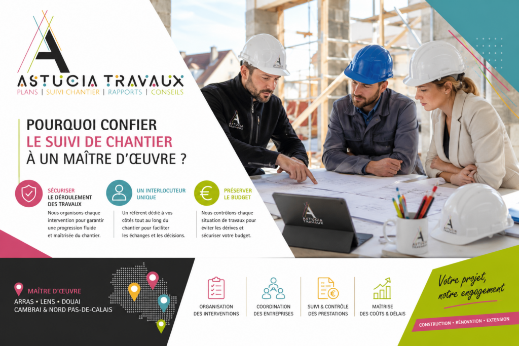 Maître d'œuvre à Arras, Lens, Douai & Cambrai