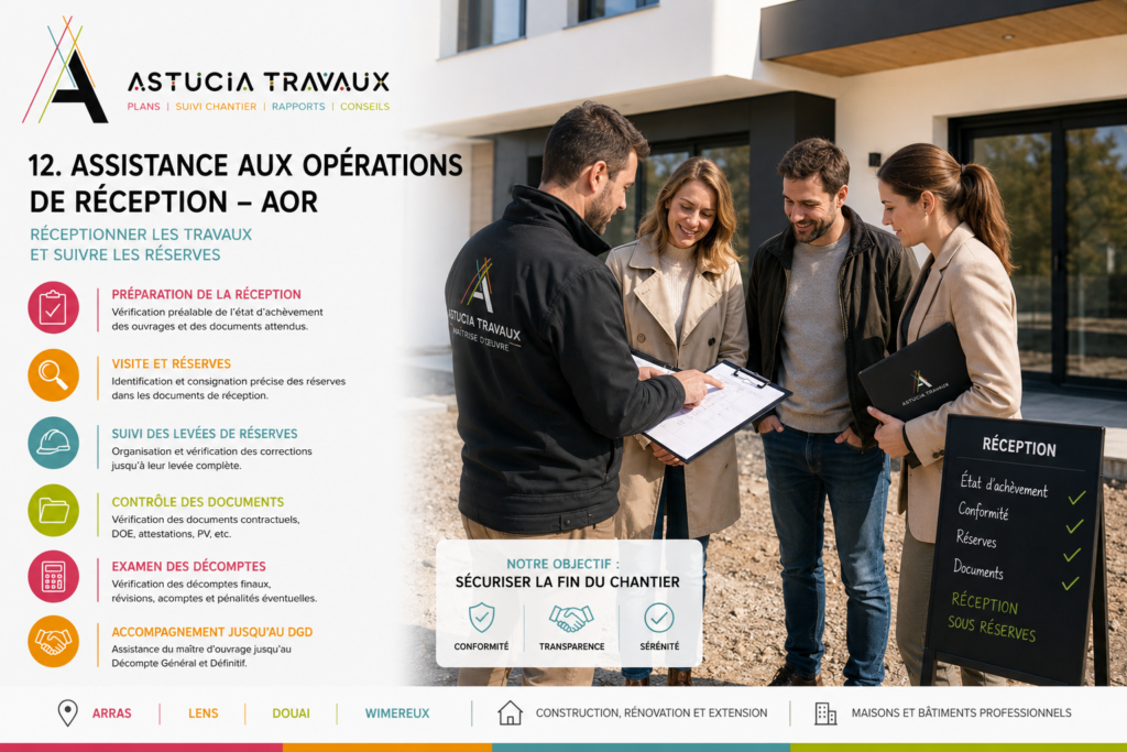 Assistance aux Opérations de Réceptions - Astusiatravaux