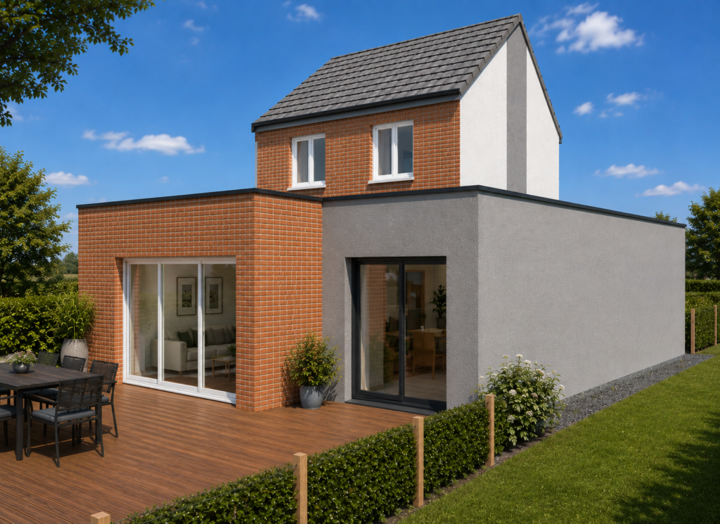Extension et rénovation d'une maison à Saint Amand les Eaux