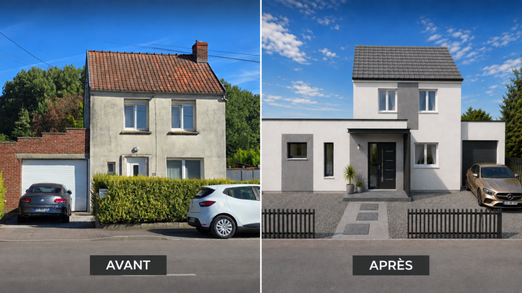 Rénovation & Extension spectaculaire : avant et après | Saint Amand les Eaux
