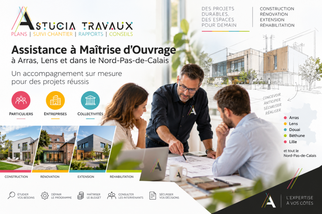 Assistance Maitrise d'ouvrage à Arras, Lens et Douai. En Hauts de France